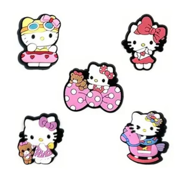 *NEW - 5 pcs* CUTE Sanrio Hello Kitty Shoe Charms for Your Crocs (Asst #10) - Picture 1 of 8